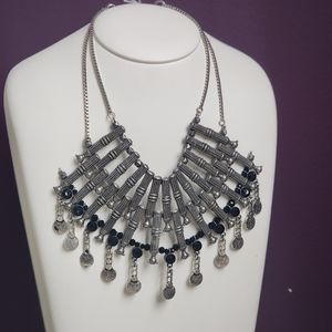 NWOT Oxidized mixed metal chunky necklace
